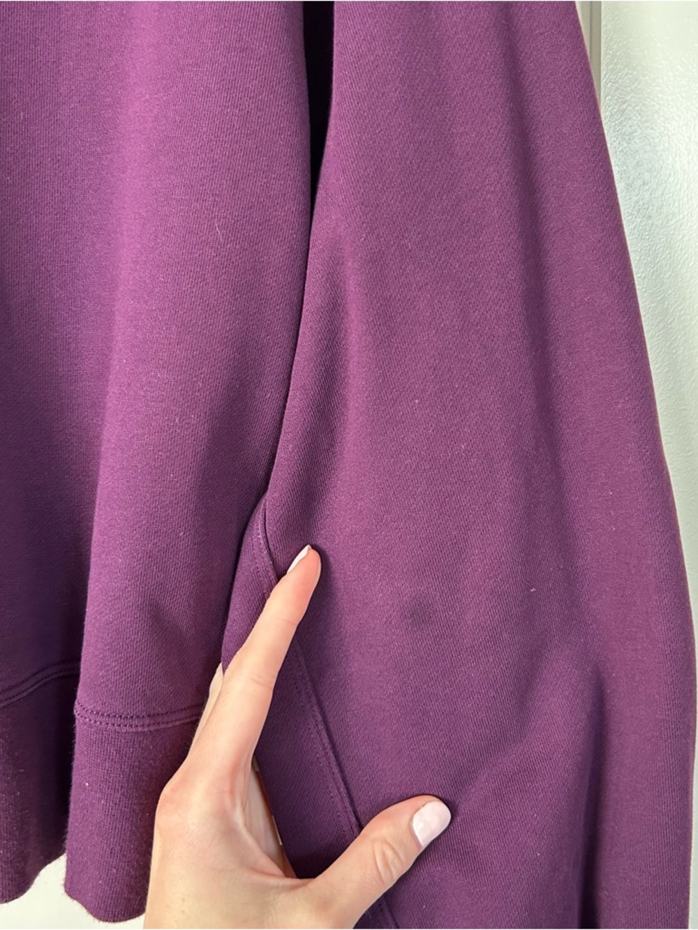 Lululemon Perfectly Oversized Cropped Crew *French Terry Dramatic Magenta Size 4 - Picture 7 of 9